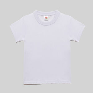 Camiseta Blanca Cuello Redondo Infantil